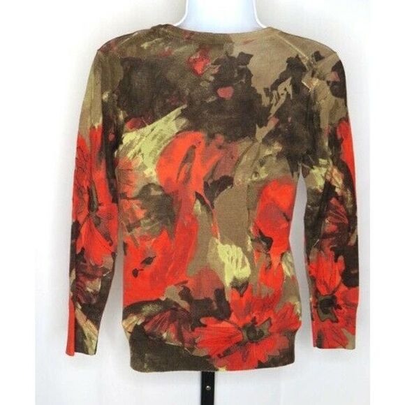 J. Crew Floral Merino Wool Lightweight Cardigan S - Picture 3 of 5